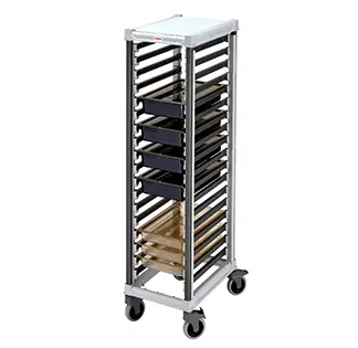 Cambro Sheet Rack for food pans and mobile transport. 