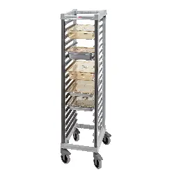 Cambro Sheet Rack for food pans and mobile transport. 